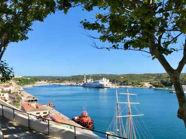 The ferry in Mahón, Menorca, waiting to take us back to mainland Spain.